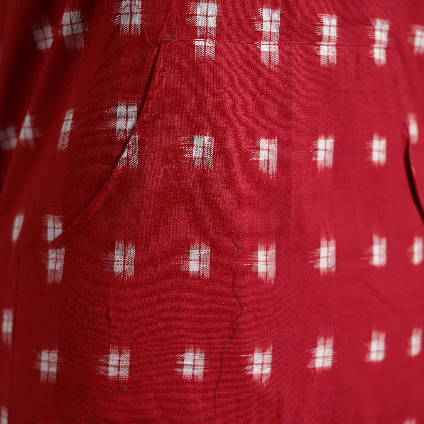 Pochampally Ikat Weave Cotton Apron with Pocket 17