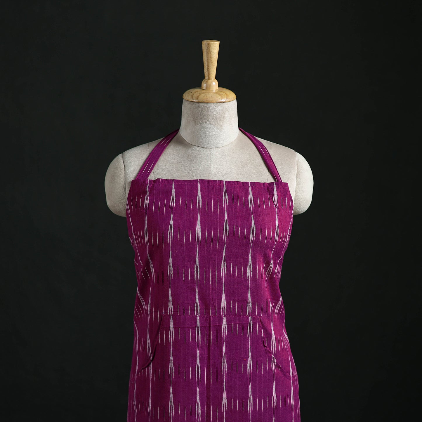 Pochampally Ikat Weave Cotton Apron with Pocket 18
