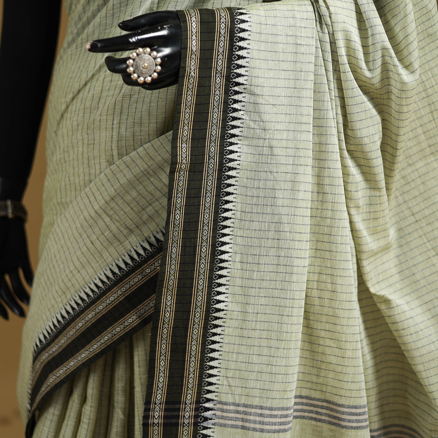 Yellow - Bengal Handwoven Cotton Begumpuri Saree 02