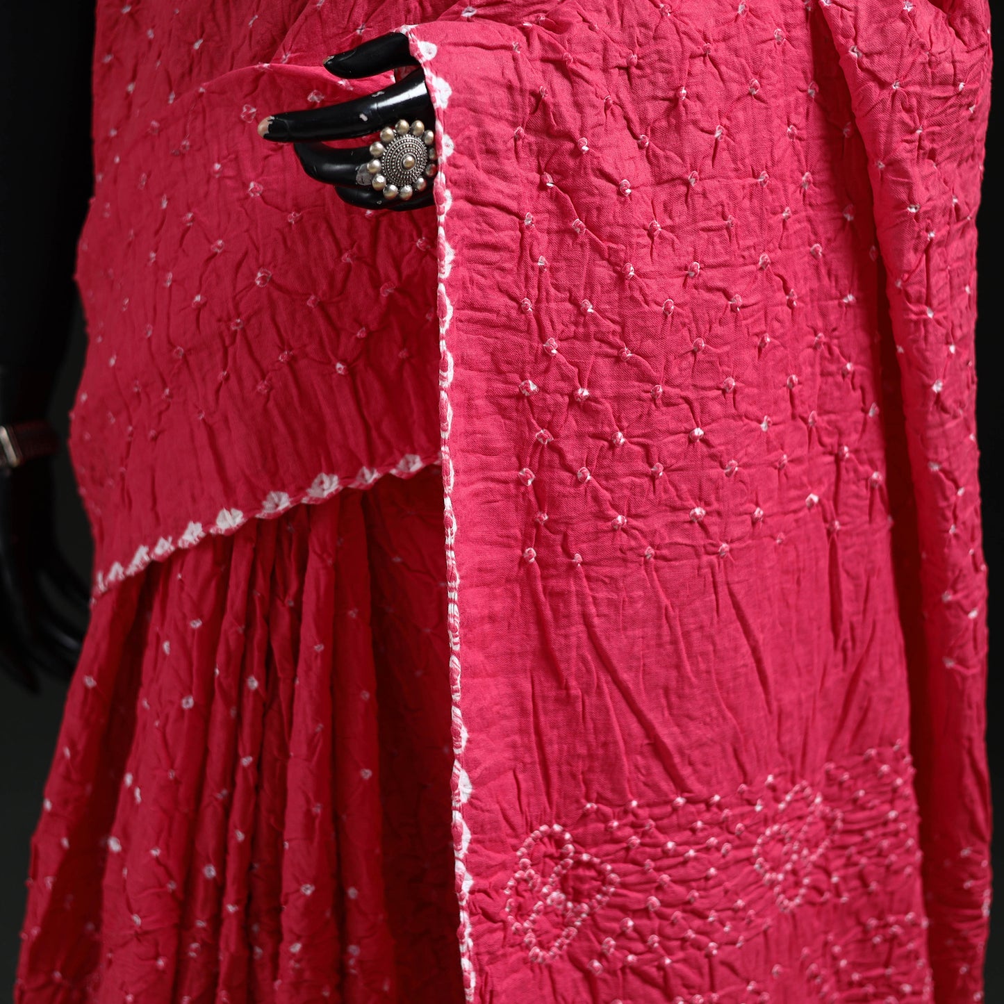 Kutch Bandhani Tie-Dye Cotton Saree 18