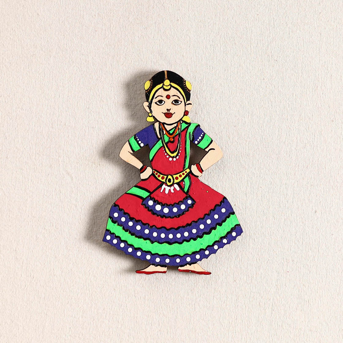 Handpainted Dancing Doll Fridge Magnet 06