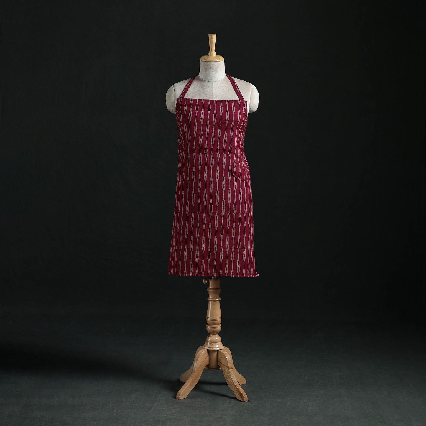 Pochampally Ikat Weave Cotton Apron with Pocket 20