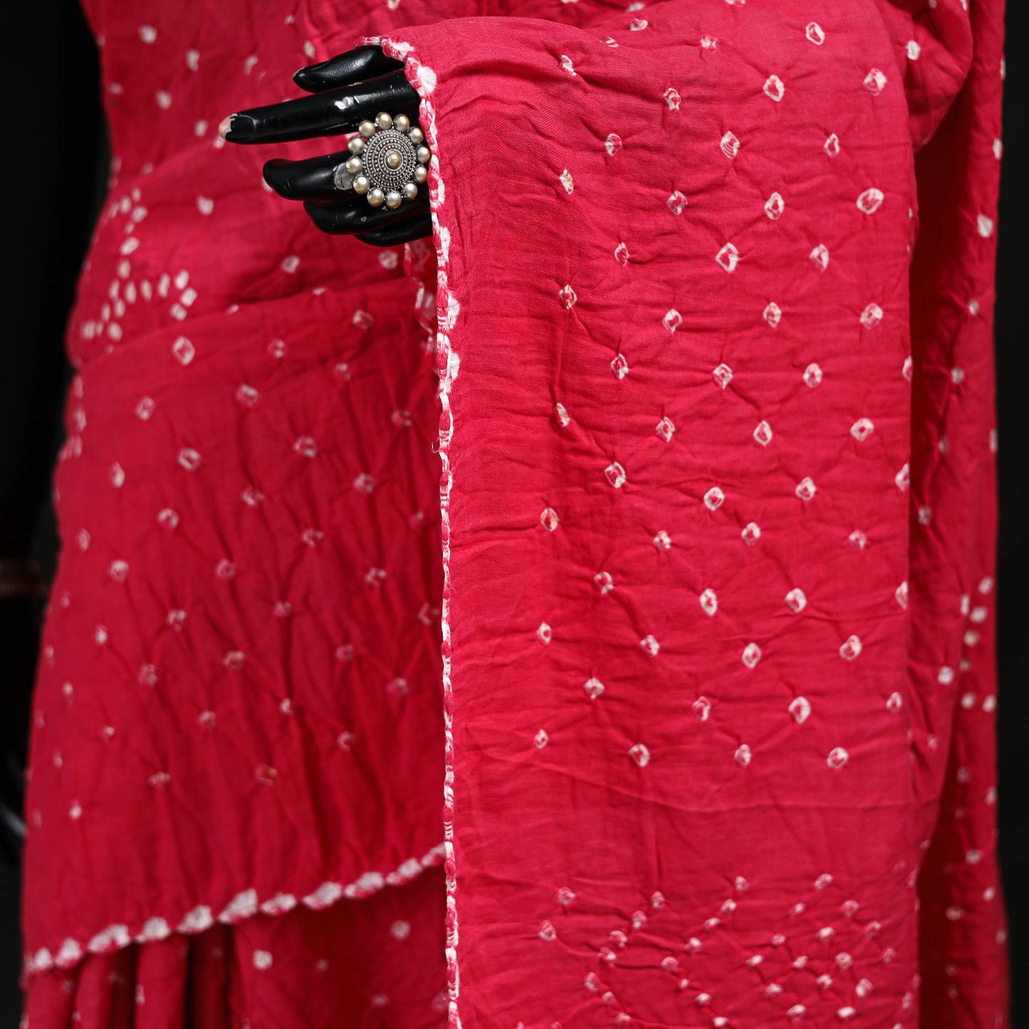 Kutch Bandhani Tie-Dye Cotton Saree 107