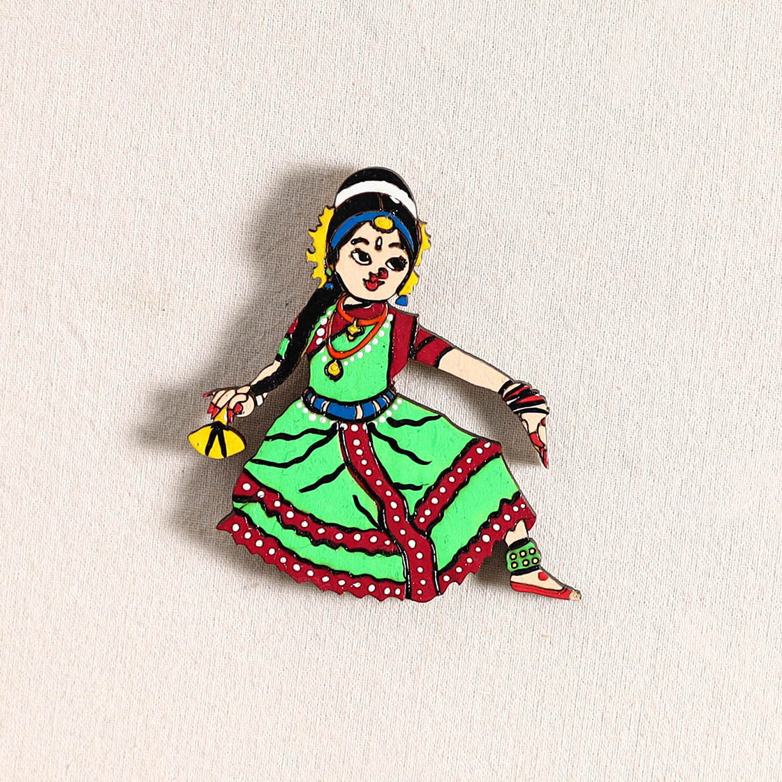 Handpainted Dancing Doll Fridge Magnet 08
