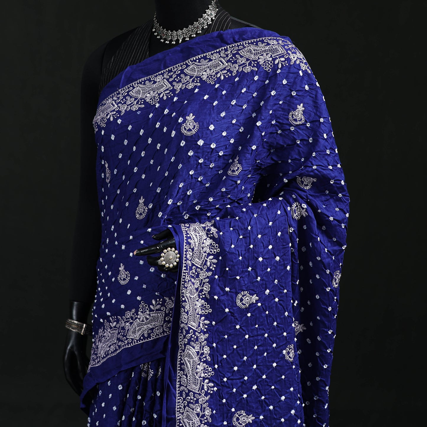 Kutch Bandhani Tie-Dye Cotton Saree 10
