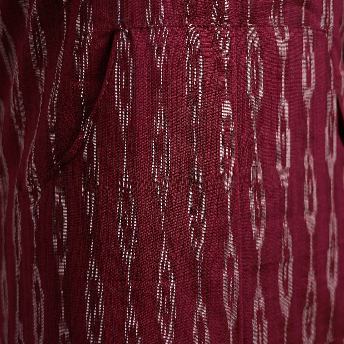 Pochampally Ikat Weave Cotton Apron with Pocket 20