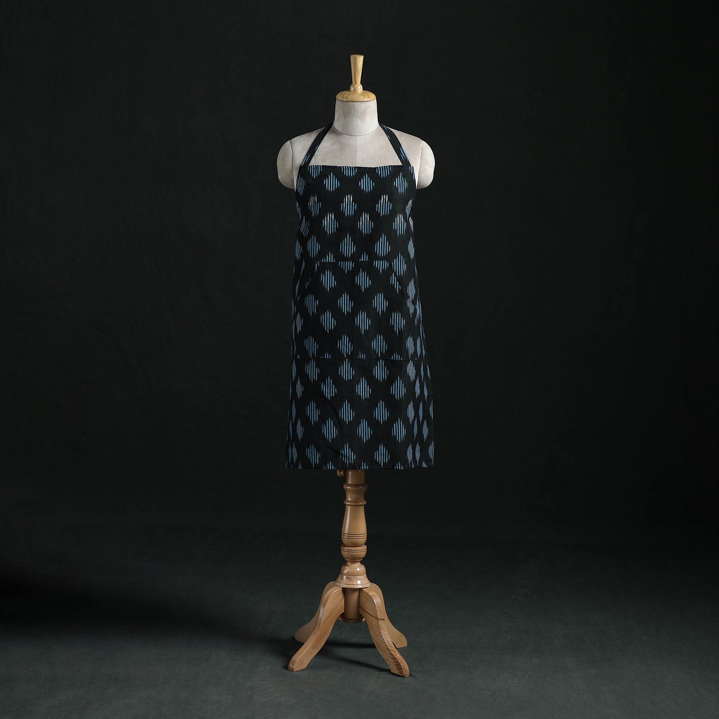 Pochampally Ikat Weave Cotton Apron with Pocket 21