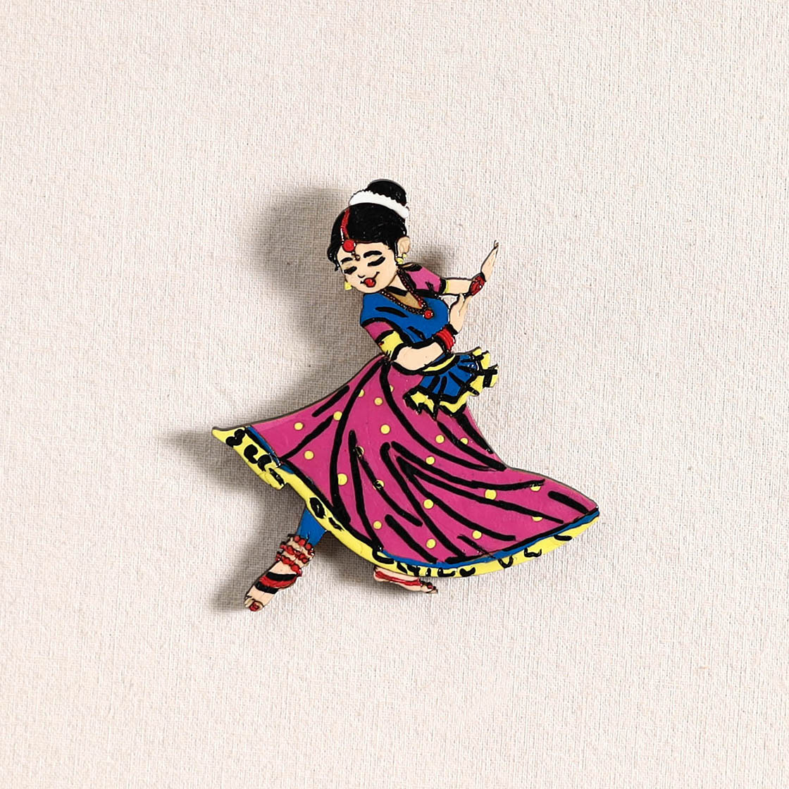 Handpainted Dancing Doll Fridge Magnet 11