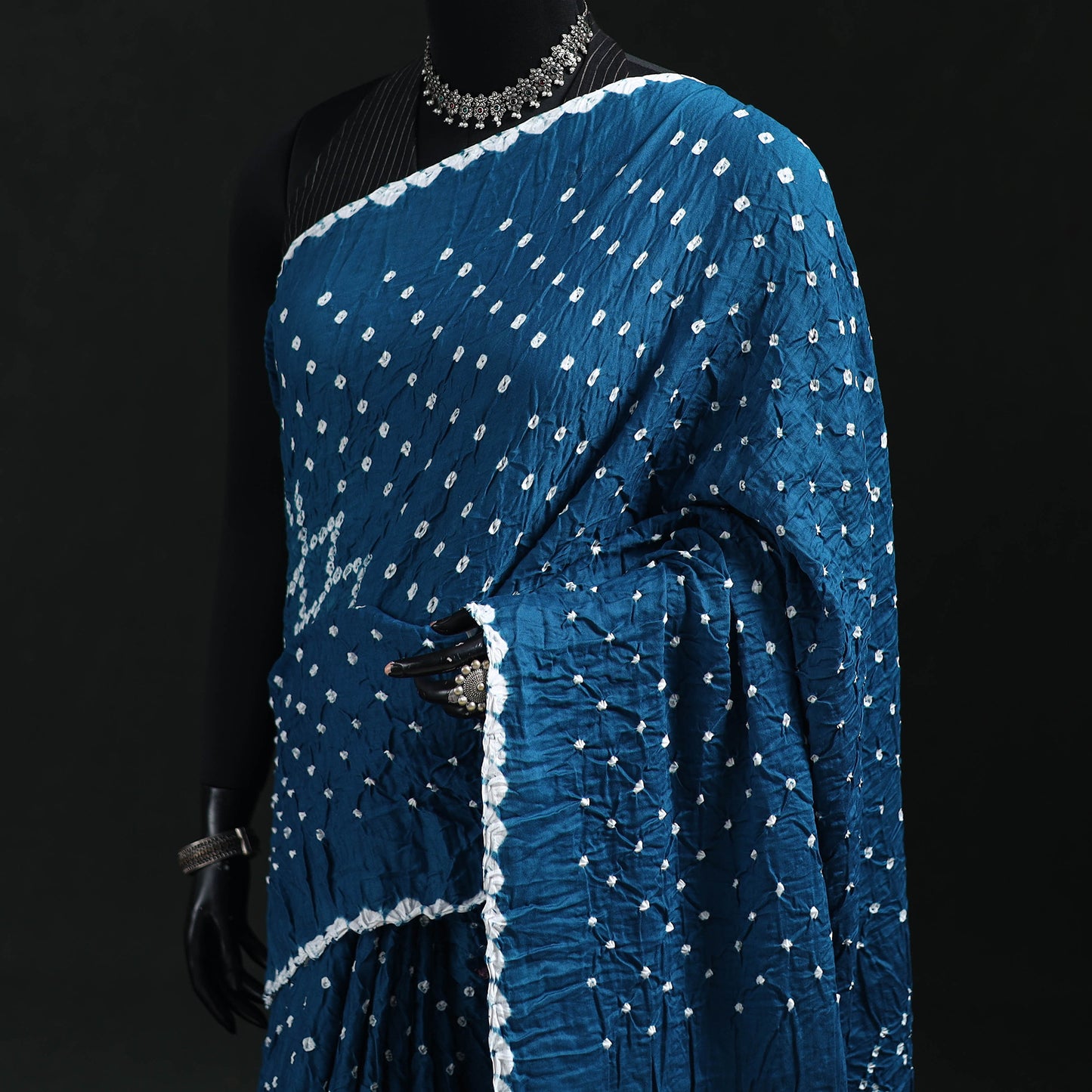 Kutch Bandhani Tie-Dye Cotton Saree 23