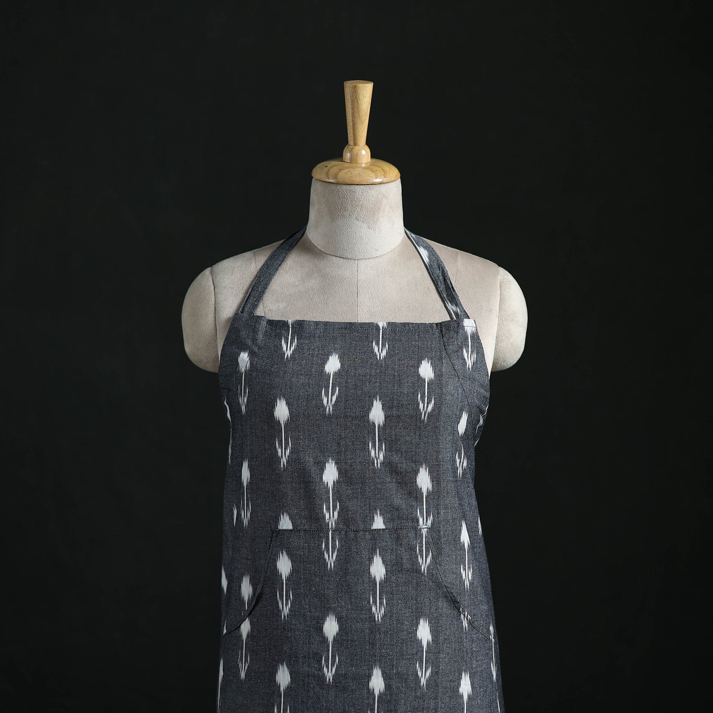 Pochampally Ikat Weave Cotton Apron with Pocket 22