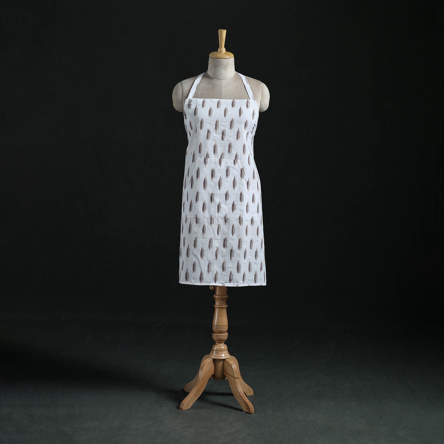 Pochampally Ikat Weave Cotton Apron with Pocket 25