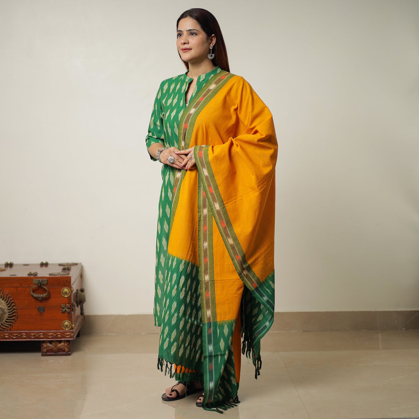Pochampally Ikat Kurta Set