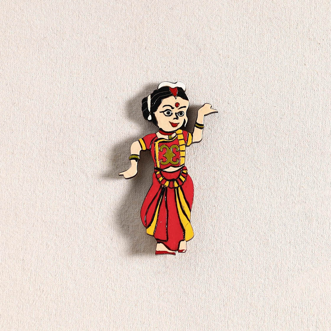 Handpainted Dancing Doll Fridge Magnet 22