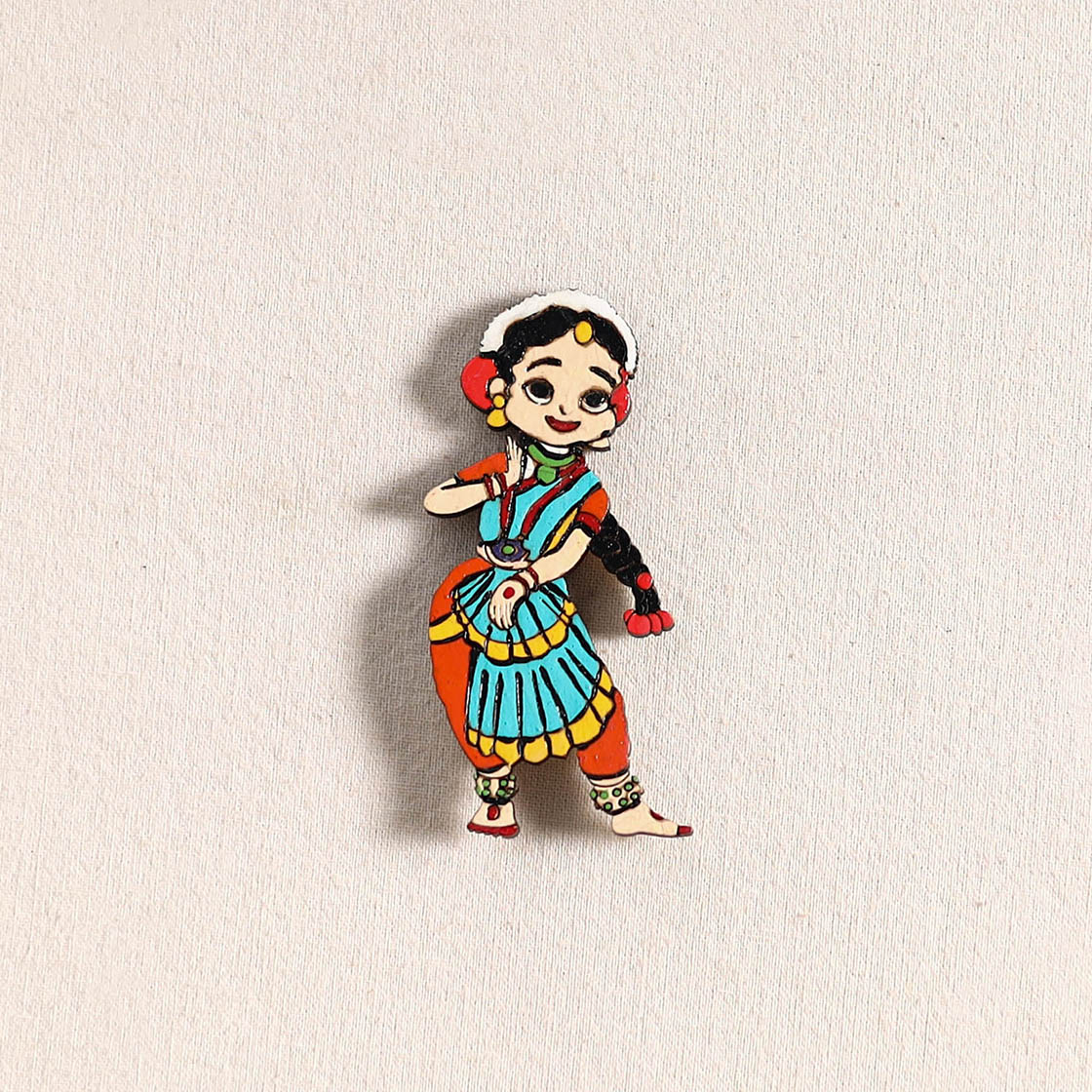 Handpainted Dancing Doll Fridge Magnet 24