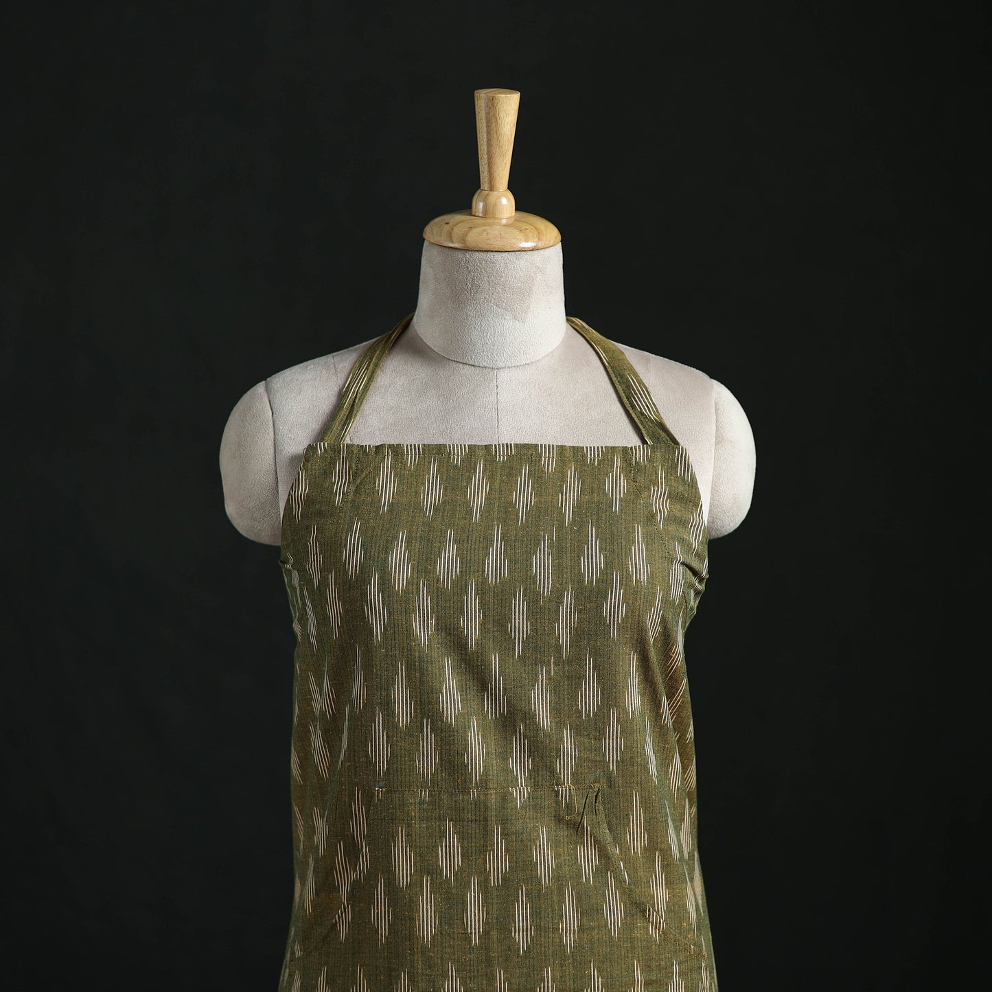 Pochampally Ikat Weave Cotton Apron with Pocket 28