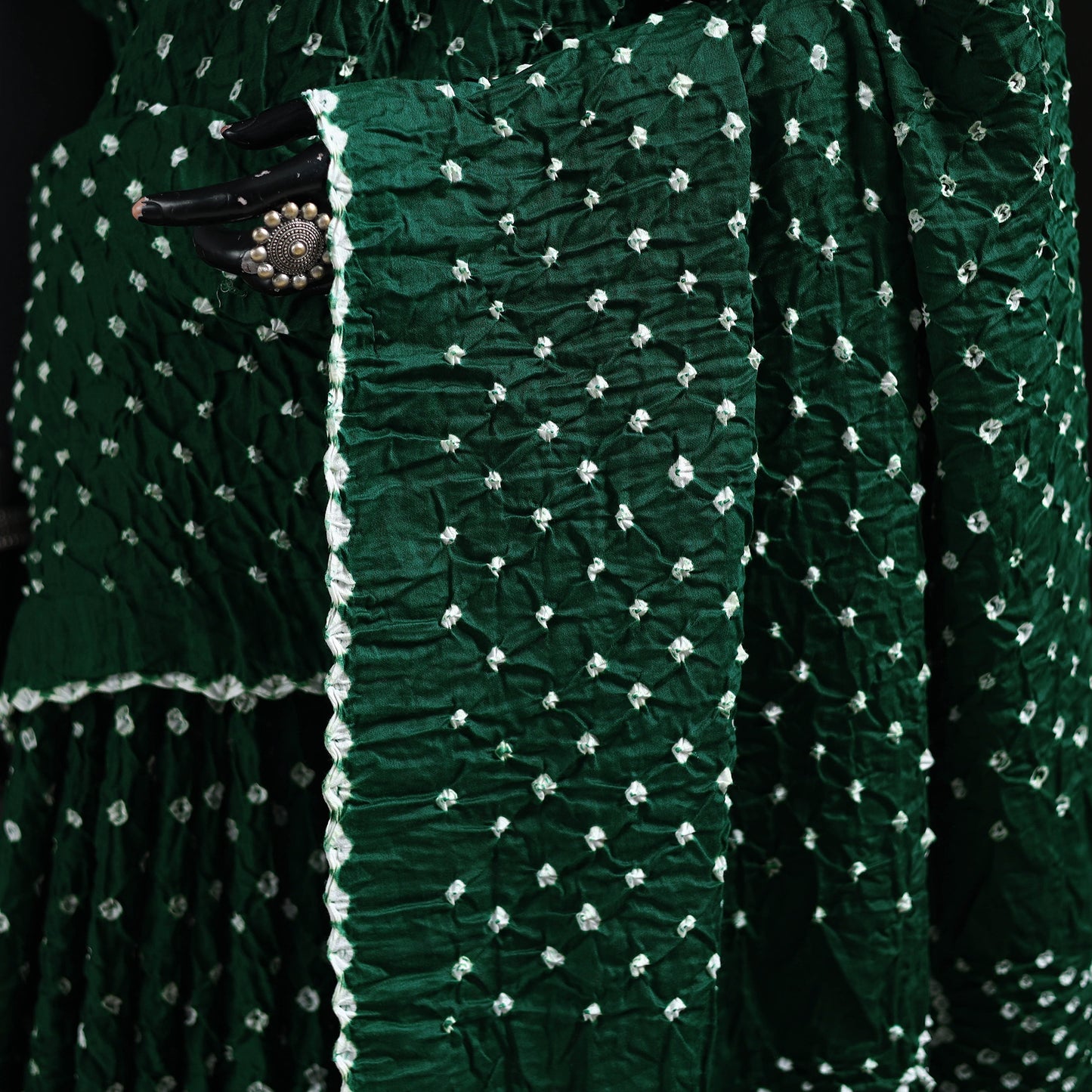 Kutch Bandhani Tie-Dye Cotton Saree 28