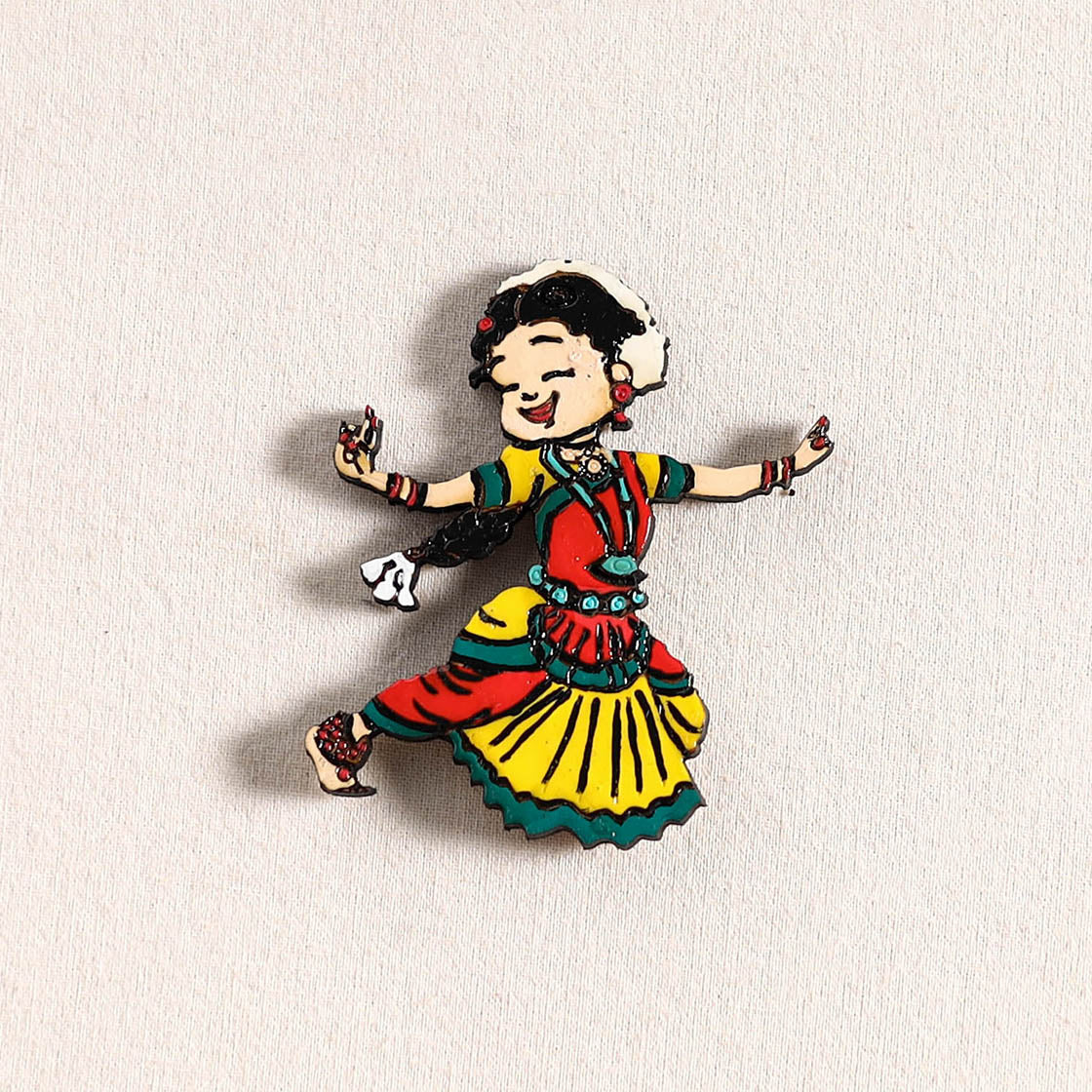 Handpainted Dancing Doll Fridge Magnet 30