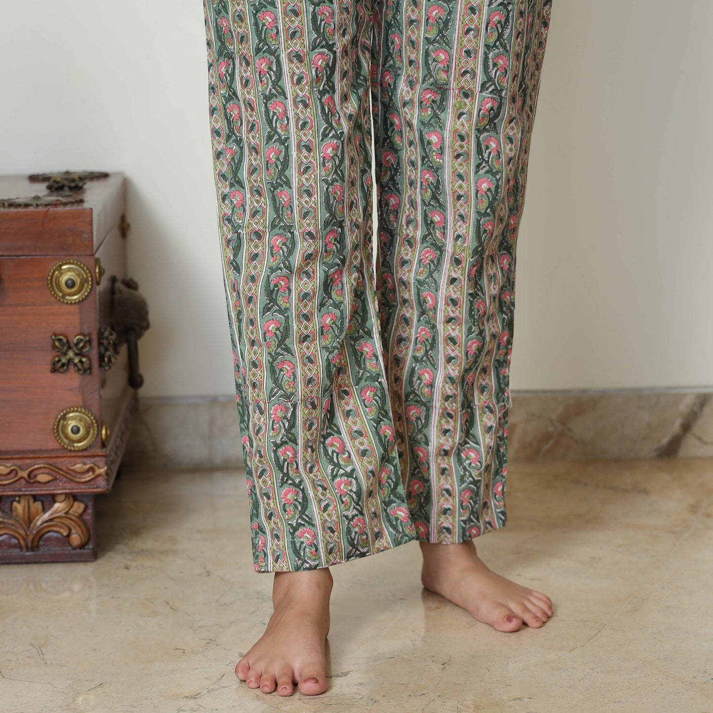 Multicolor - Sanganeri Block Printed Cotton Night Suit Set 06