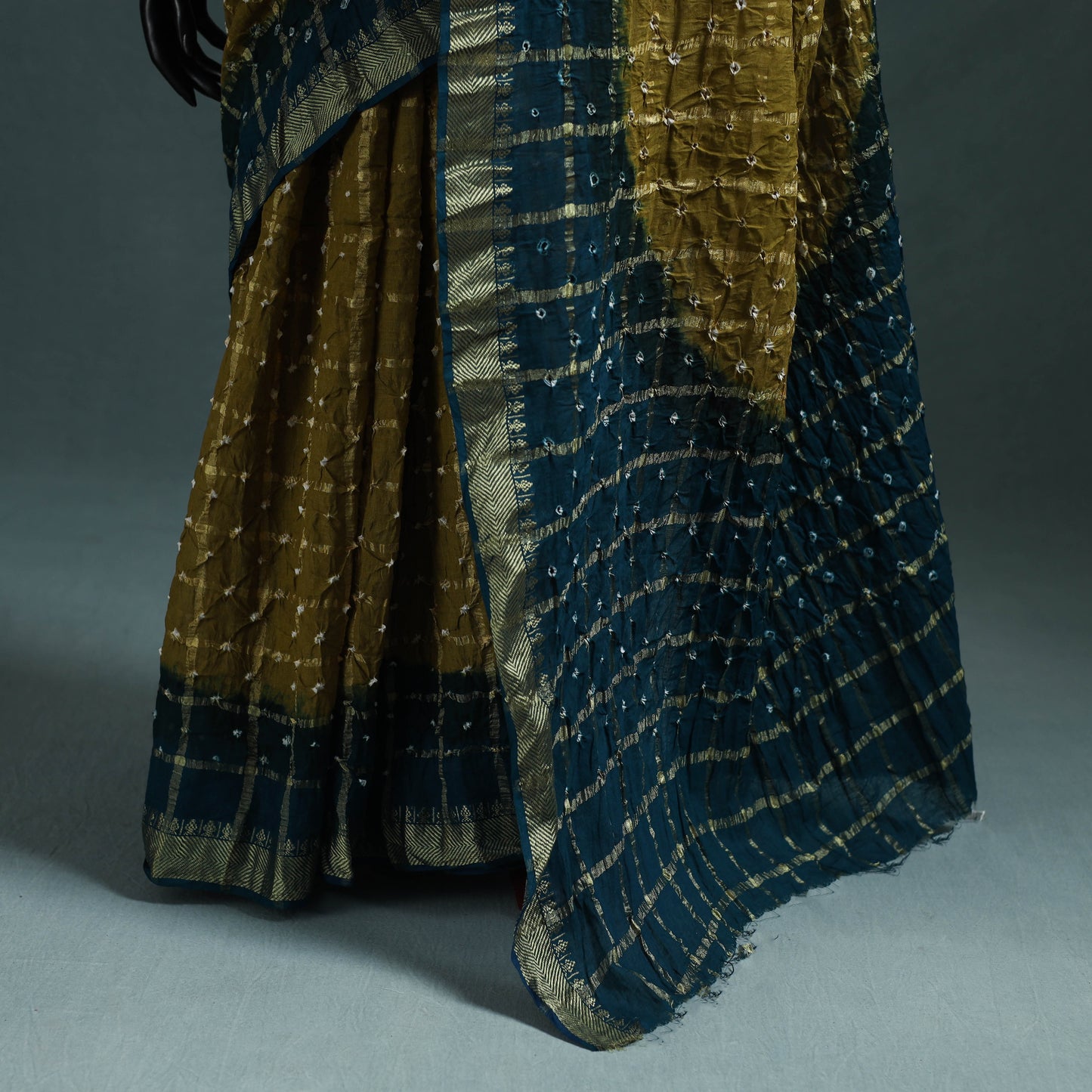 Kutch Tie-Dye Bandhani Cotton Saree with Blouse Piece 01