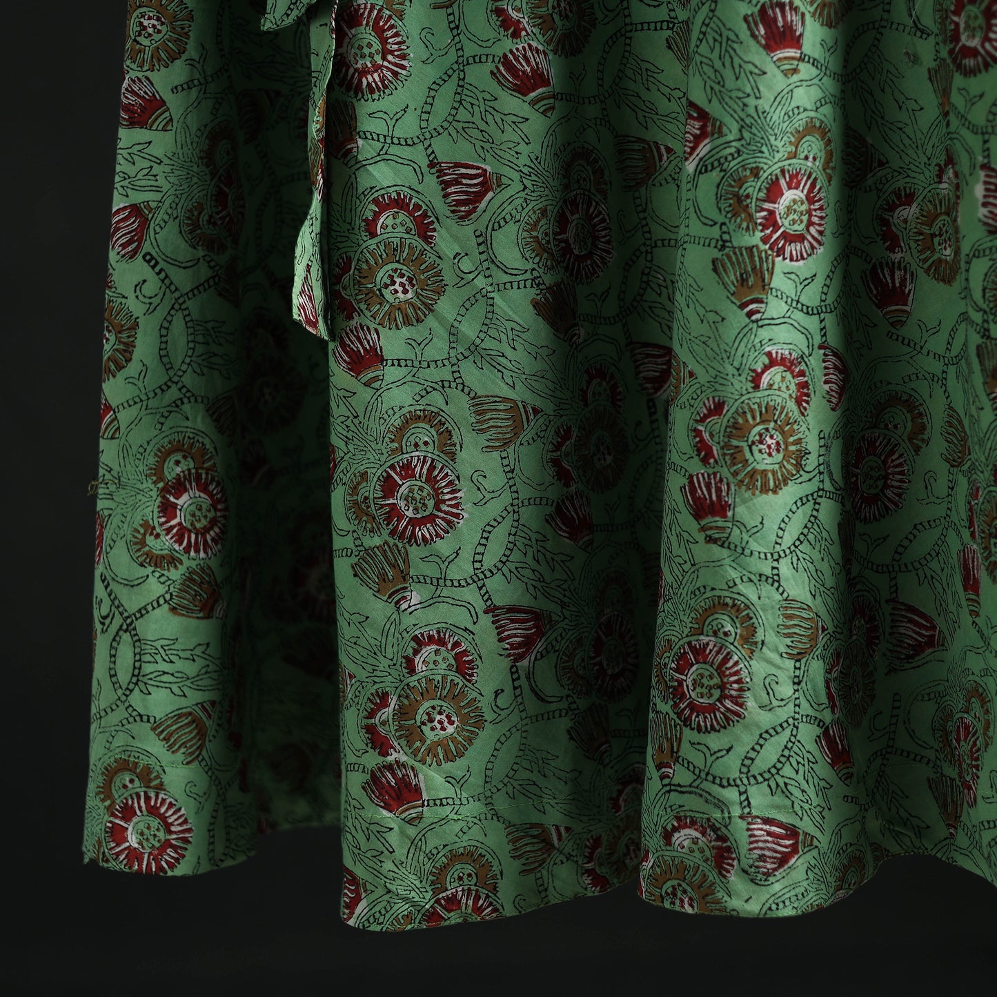 Bagru Hand Block Print Cotton Wrap Around Skirt 07