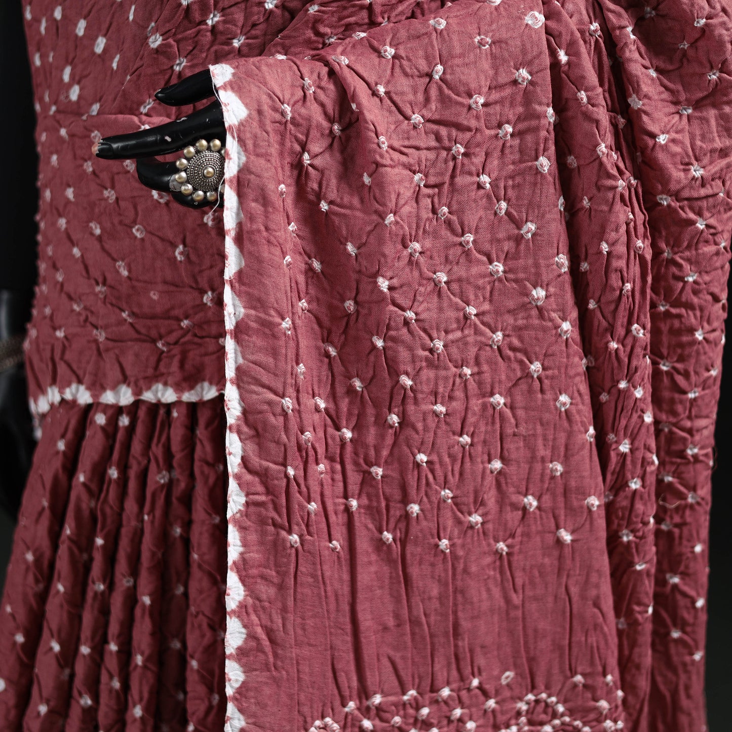 Kutch Bandhani Tie-Dye Cotton Saree 38