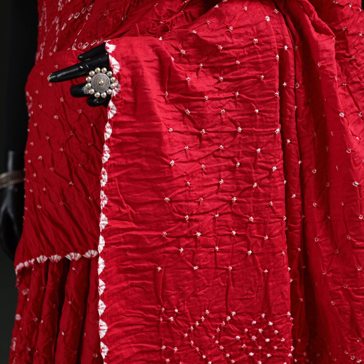 Kutch Bandhani Tie-Dye Cotton Saree 39