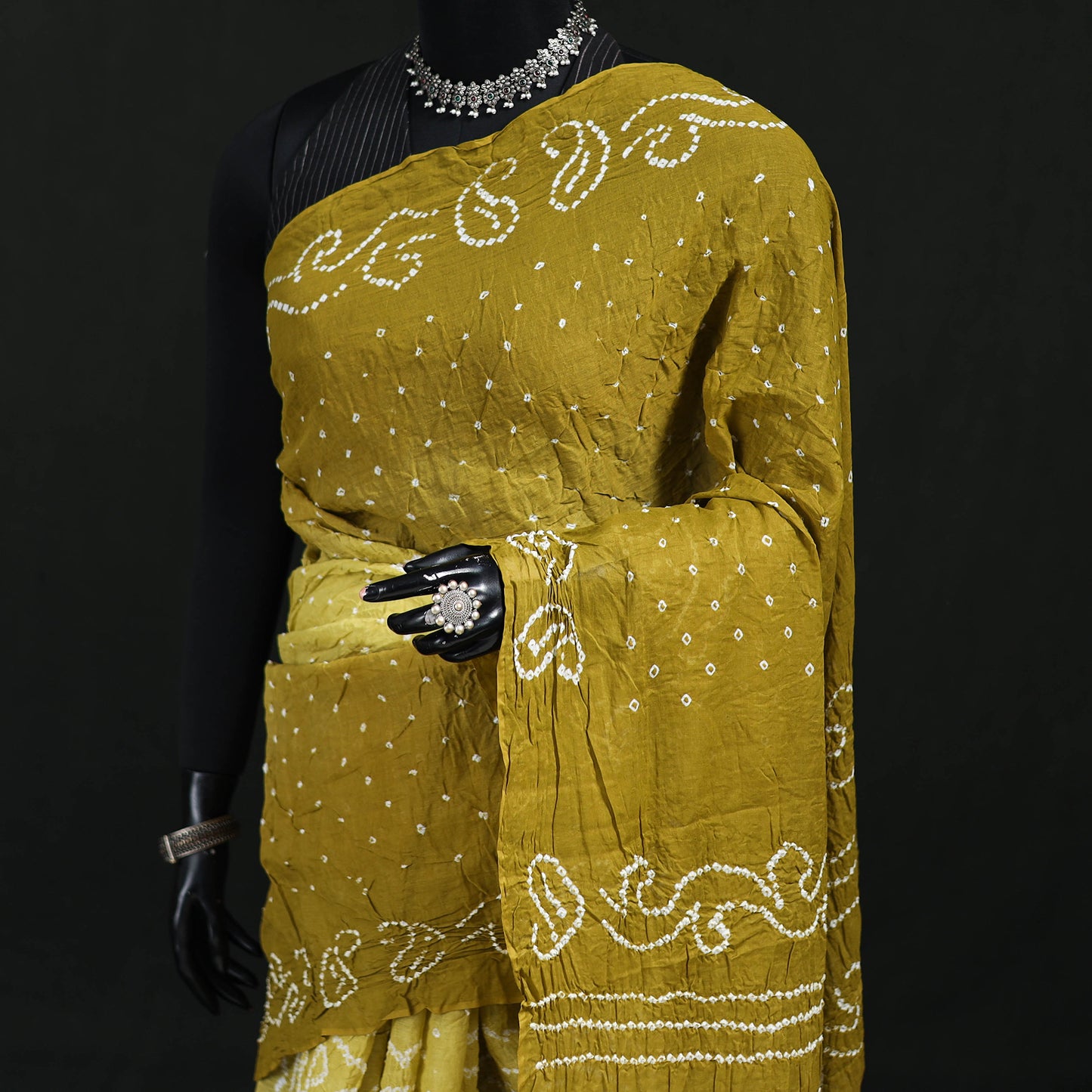 Kutch Bandhani Tie-Dye Cotton Saree 18
