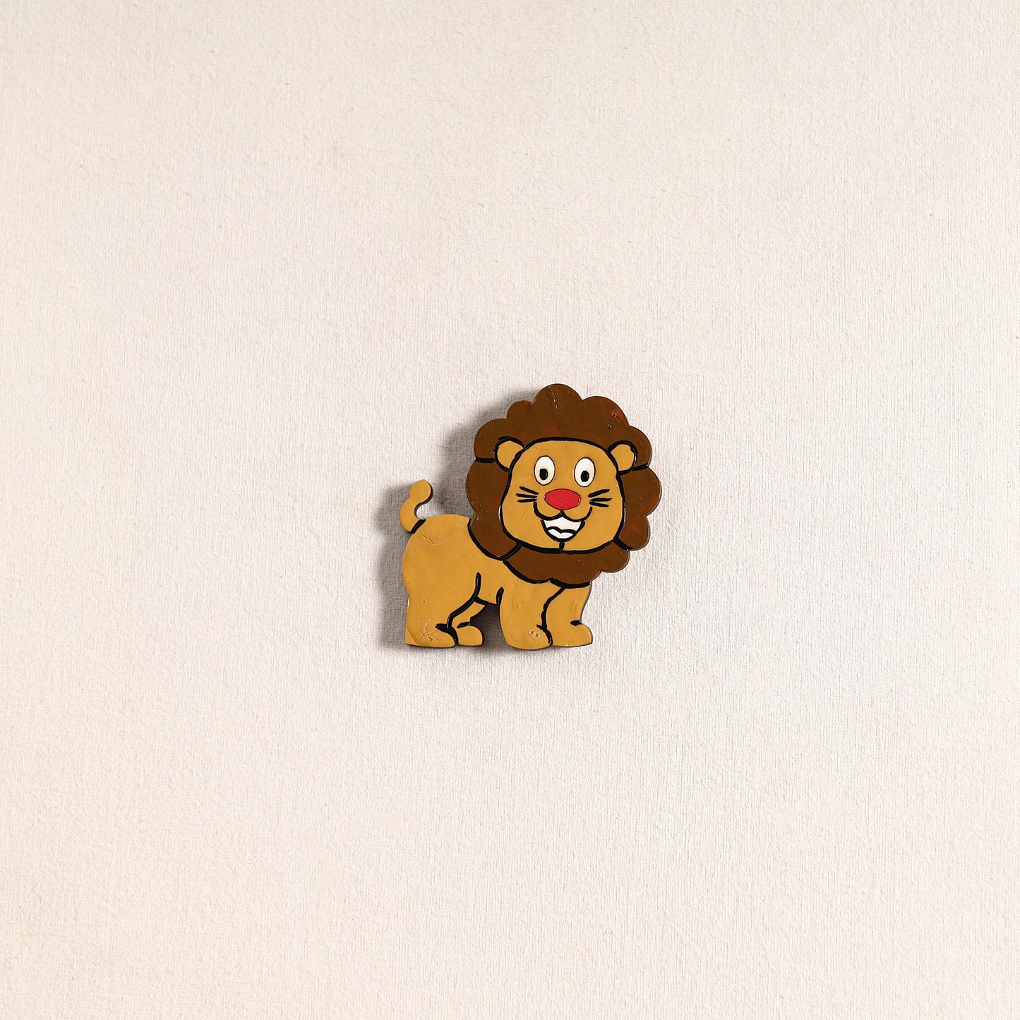 Lion Handpainted Fridge Magnet 52