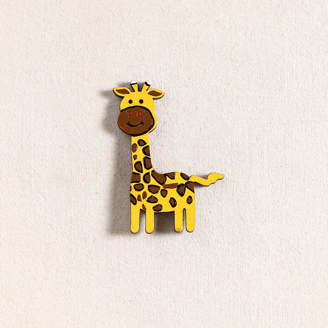 Giraffe Handpainted Fridge Magnet 54