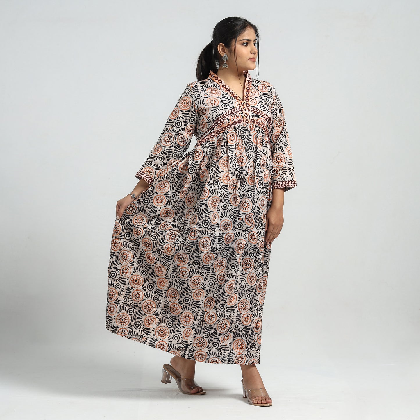 batik print dress