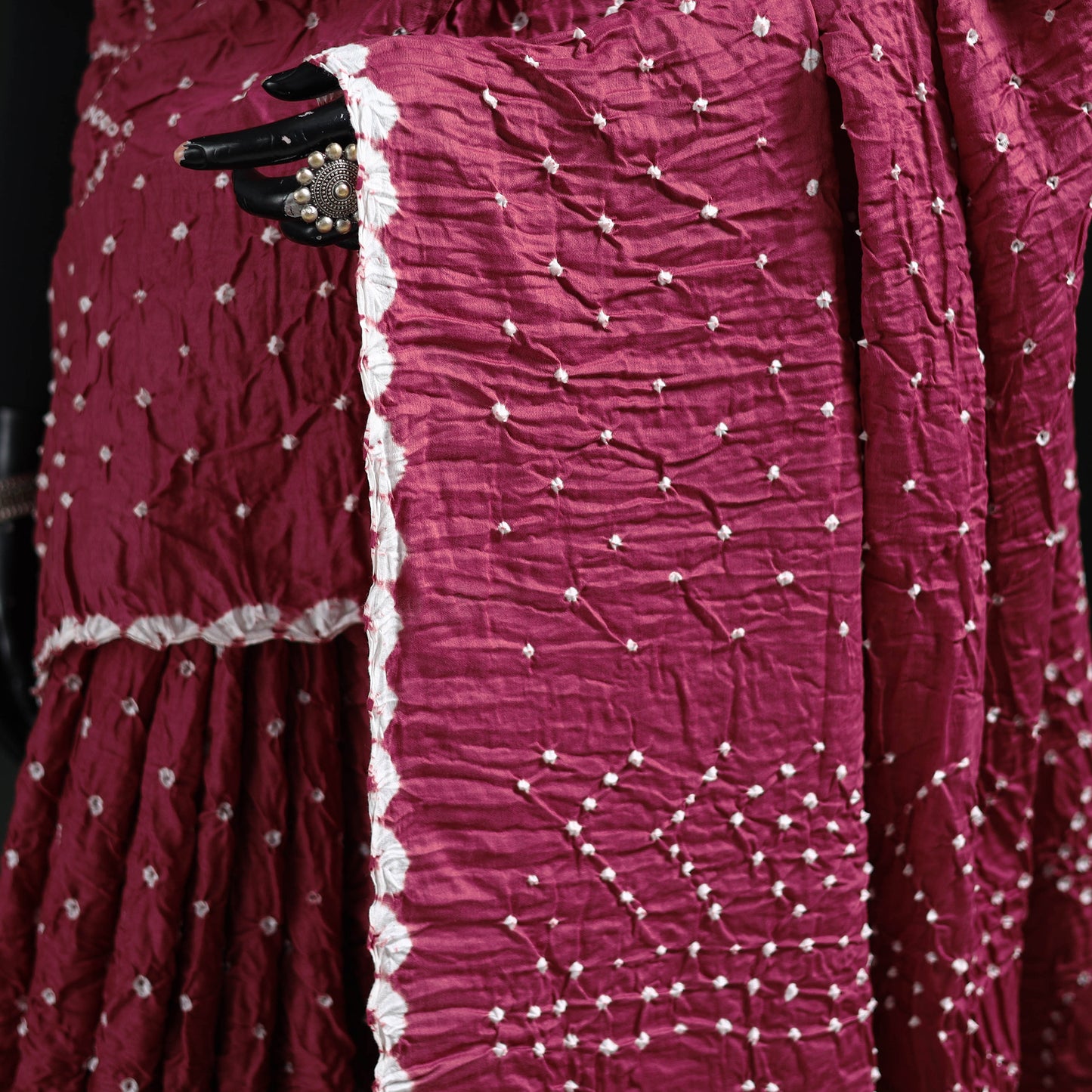 Kutch Bandhani Tie-Dye Cotton Saree 41
