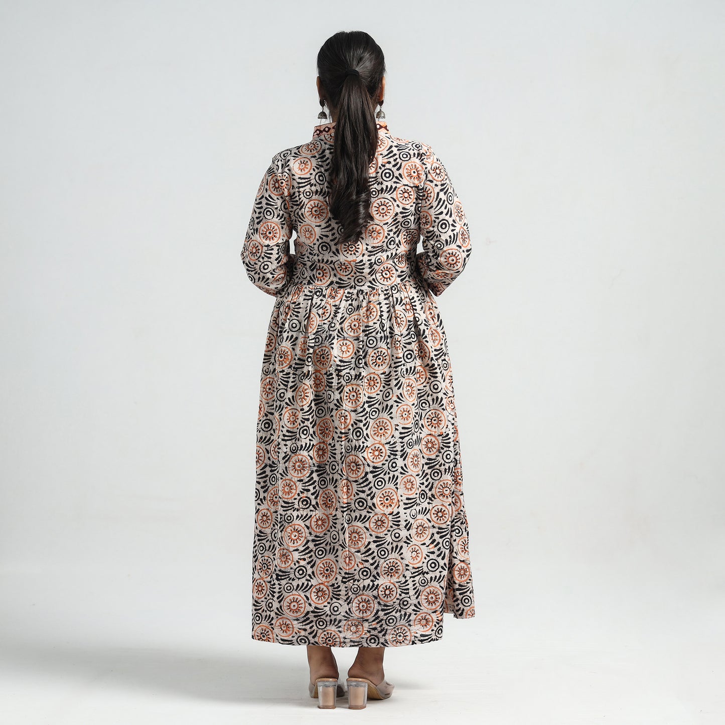 batik print dress