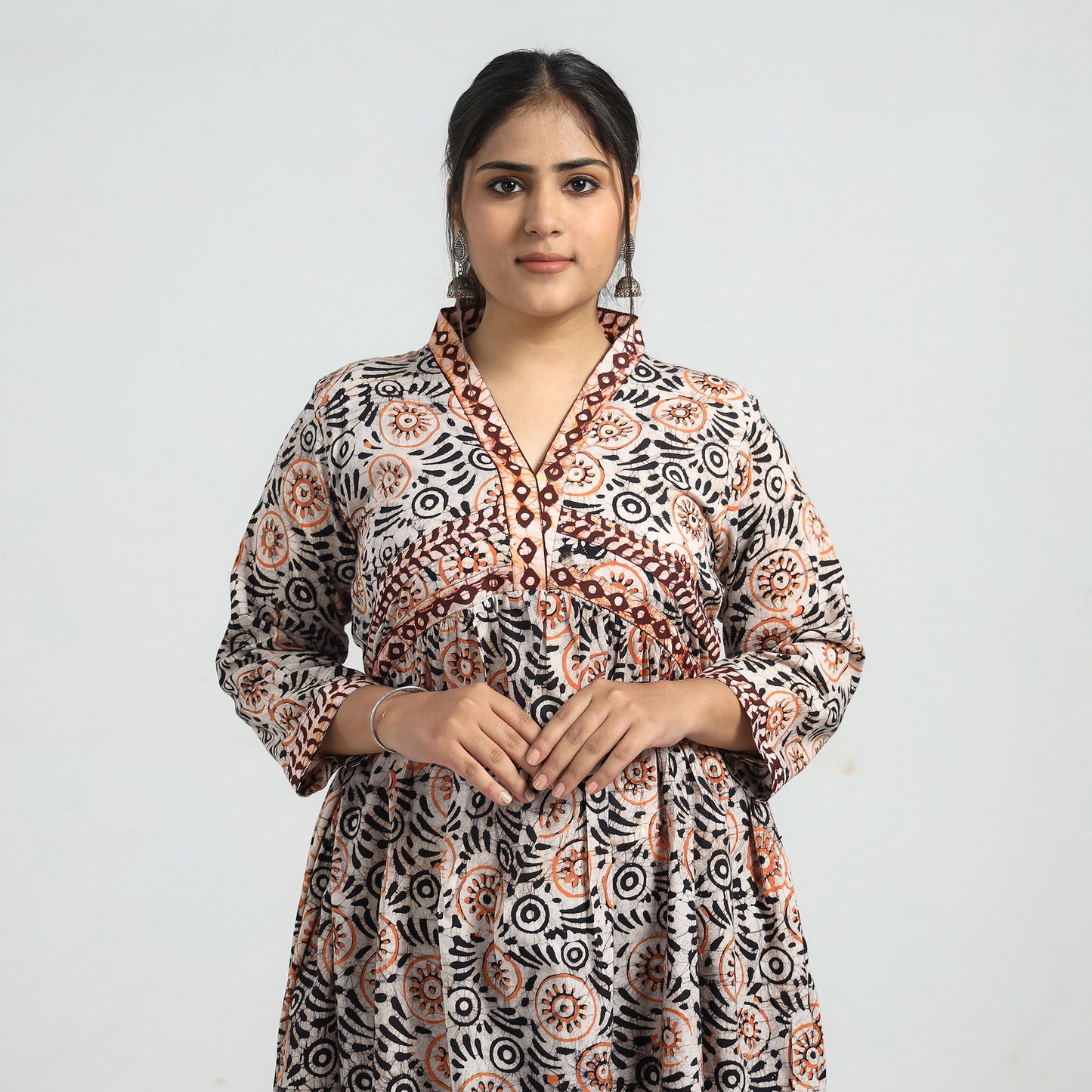 batik print dress