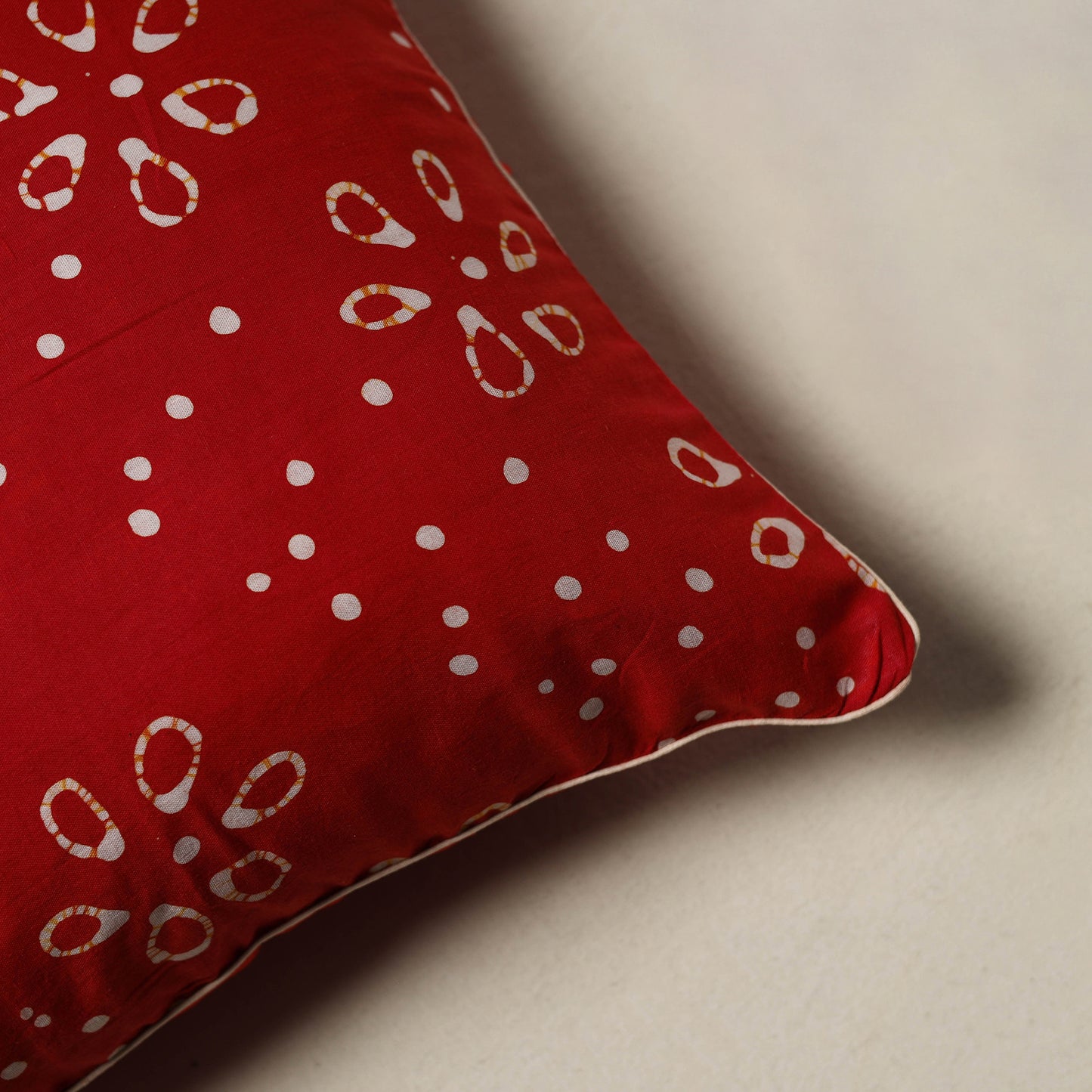 Hand Block Batik Print Cushion Cover (16 x 16 in) 45
