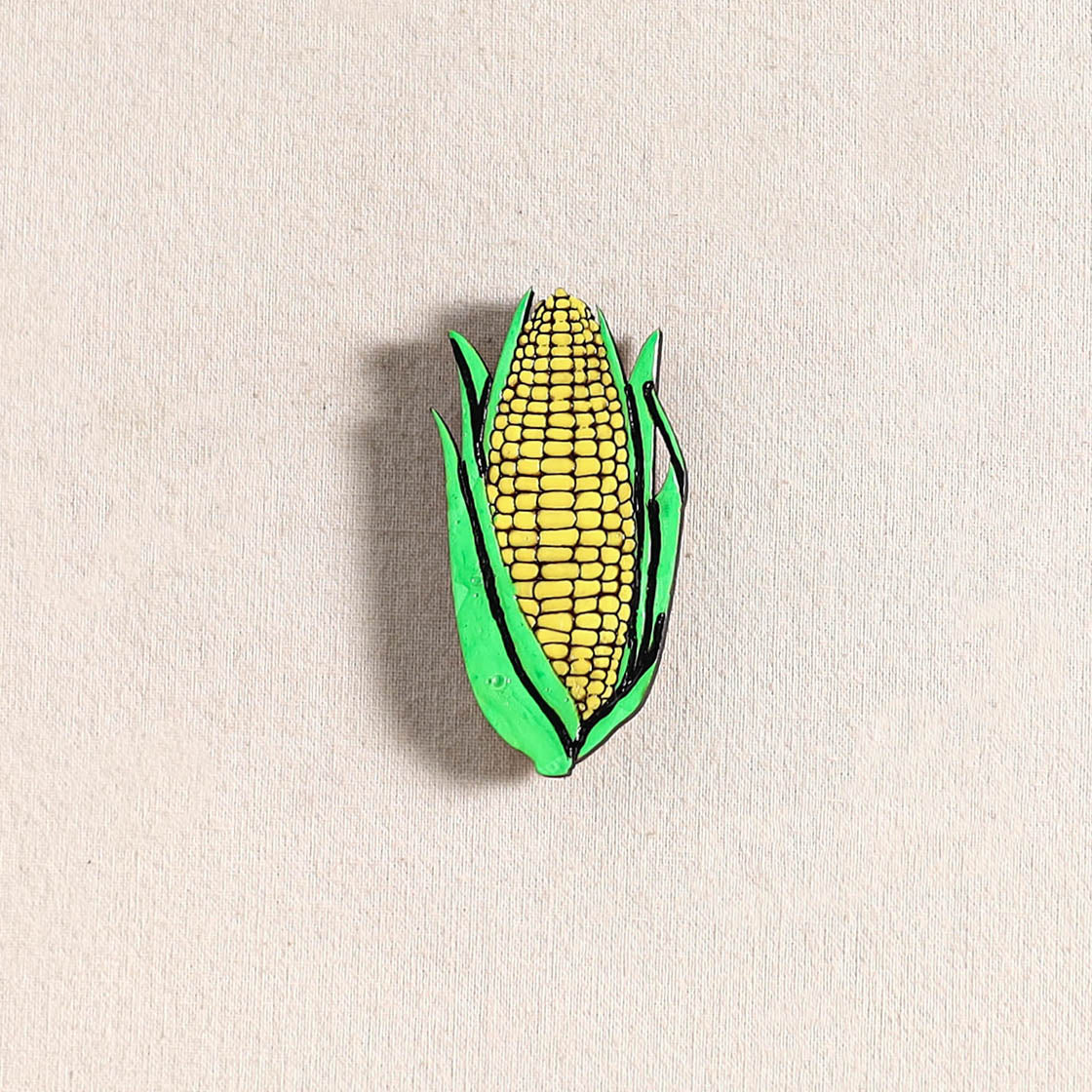Sweet Corn Handpainted Fridge Magnet 61