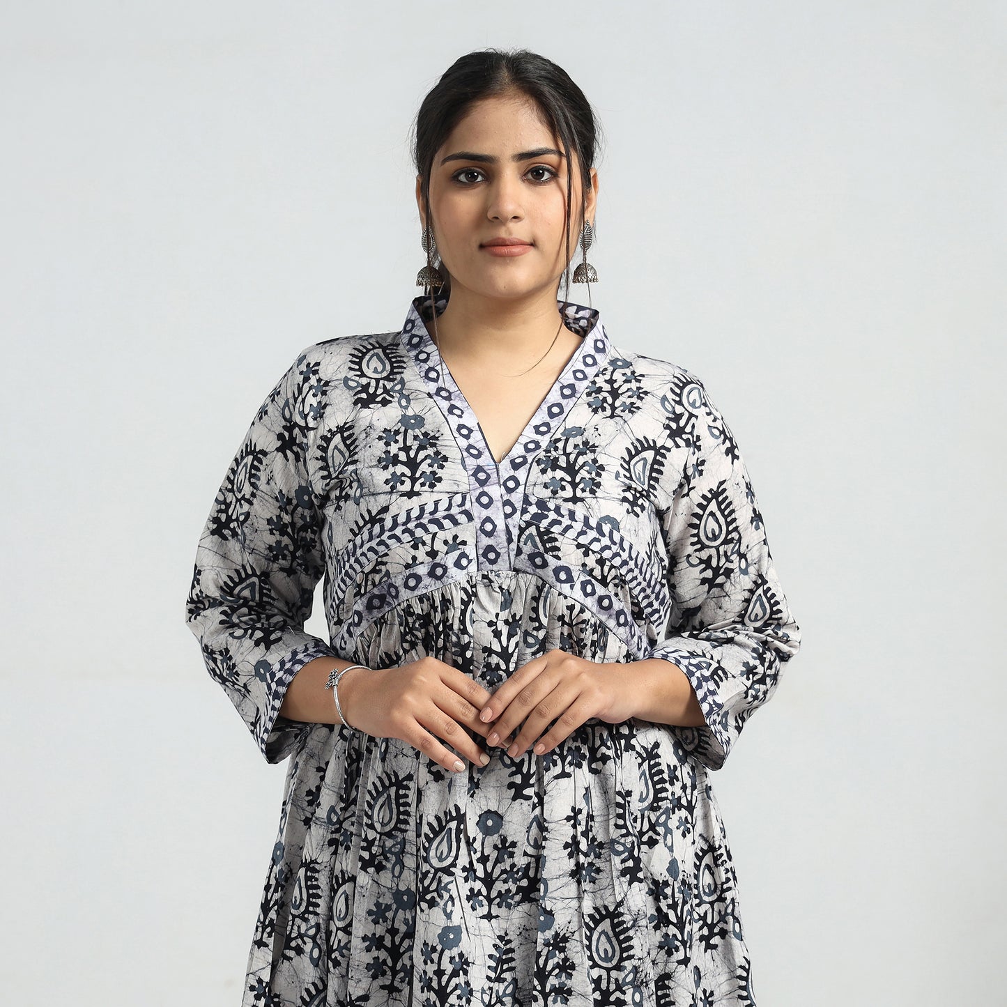 batik print dress