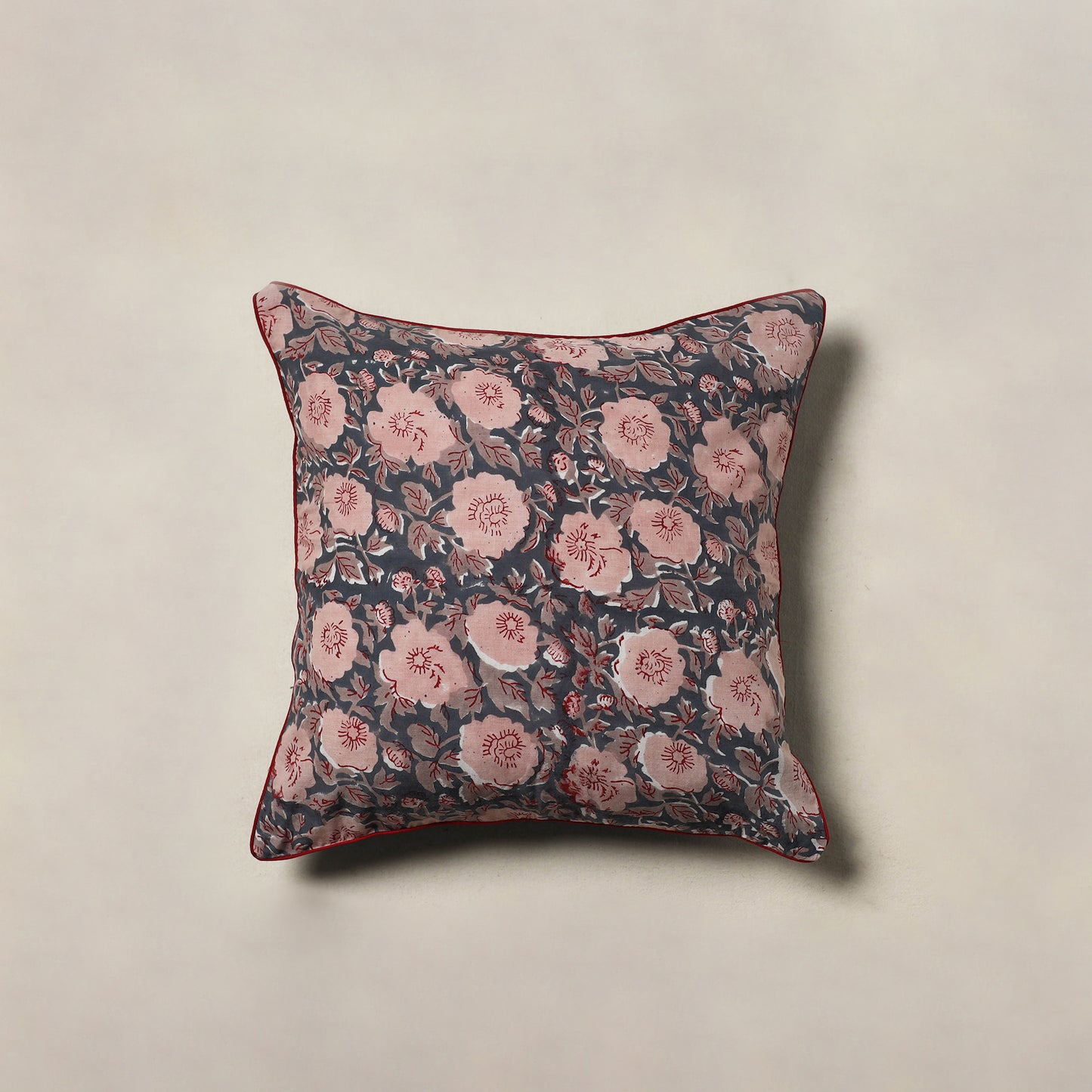 Sanganeri Hand Block Print Cushion Cover (16 x 16 in) 47