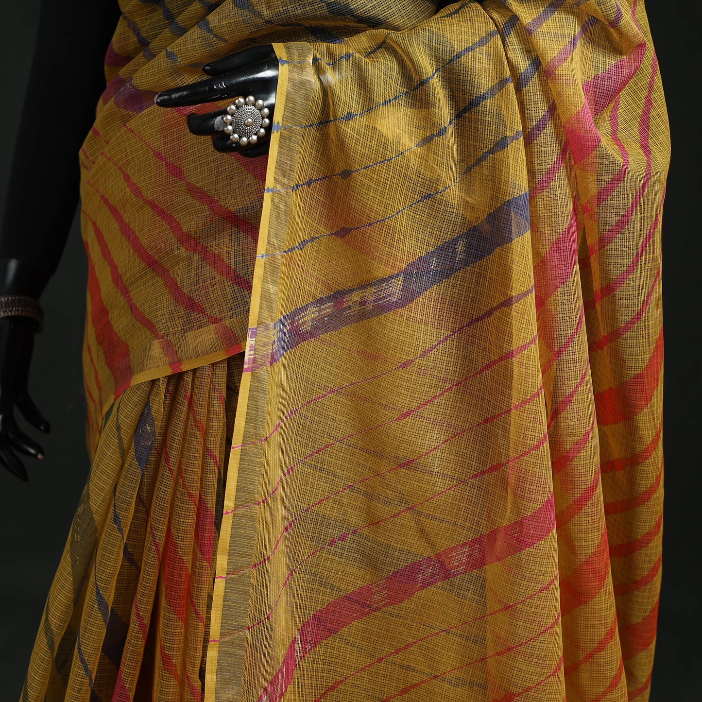 Tie-Dye Kota Doria Cotton Leheriya Saree 02