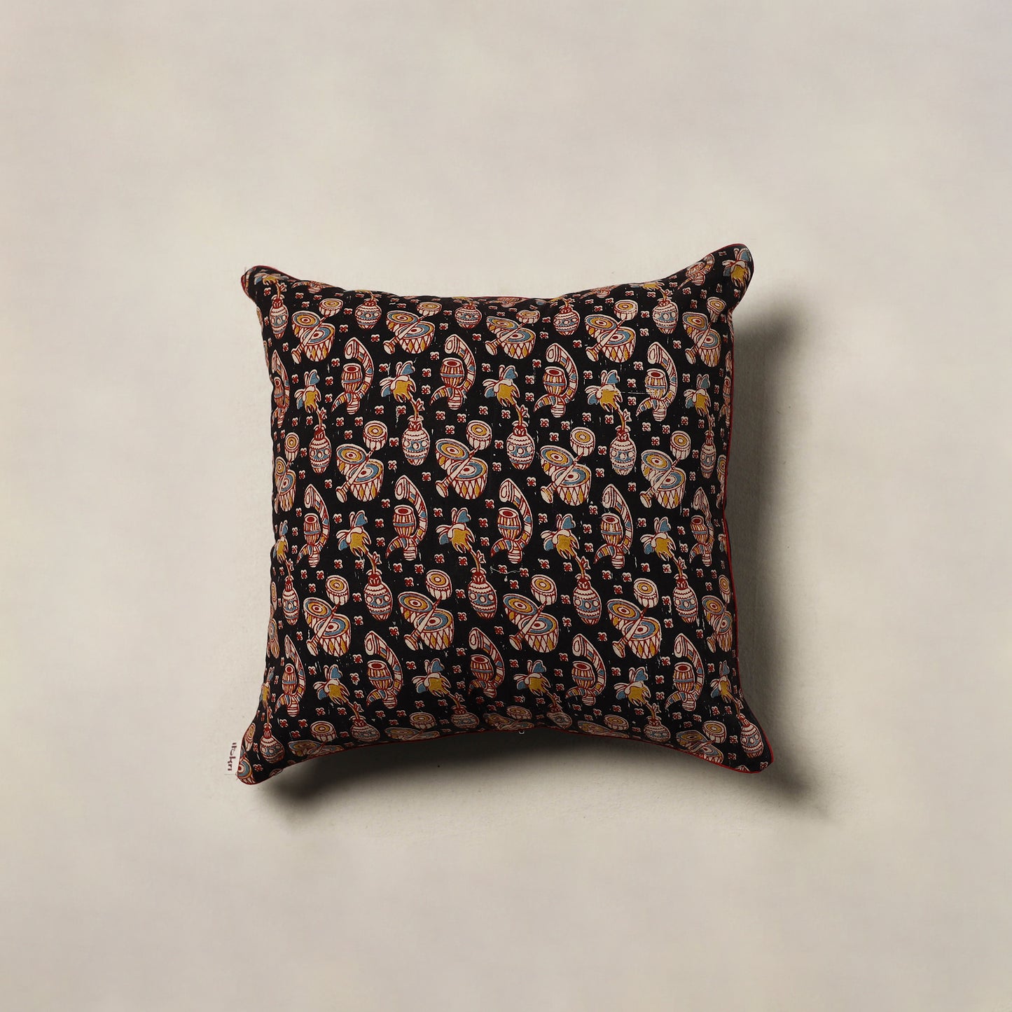 Kalamkari Hand Block Print Cushion Cover (16 x 16 in) 48