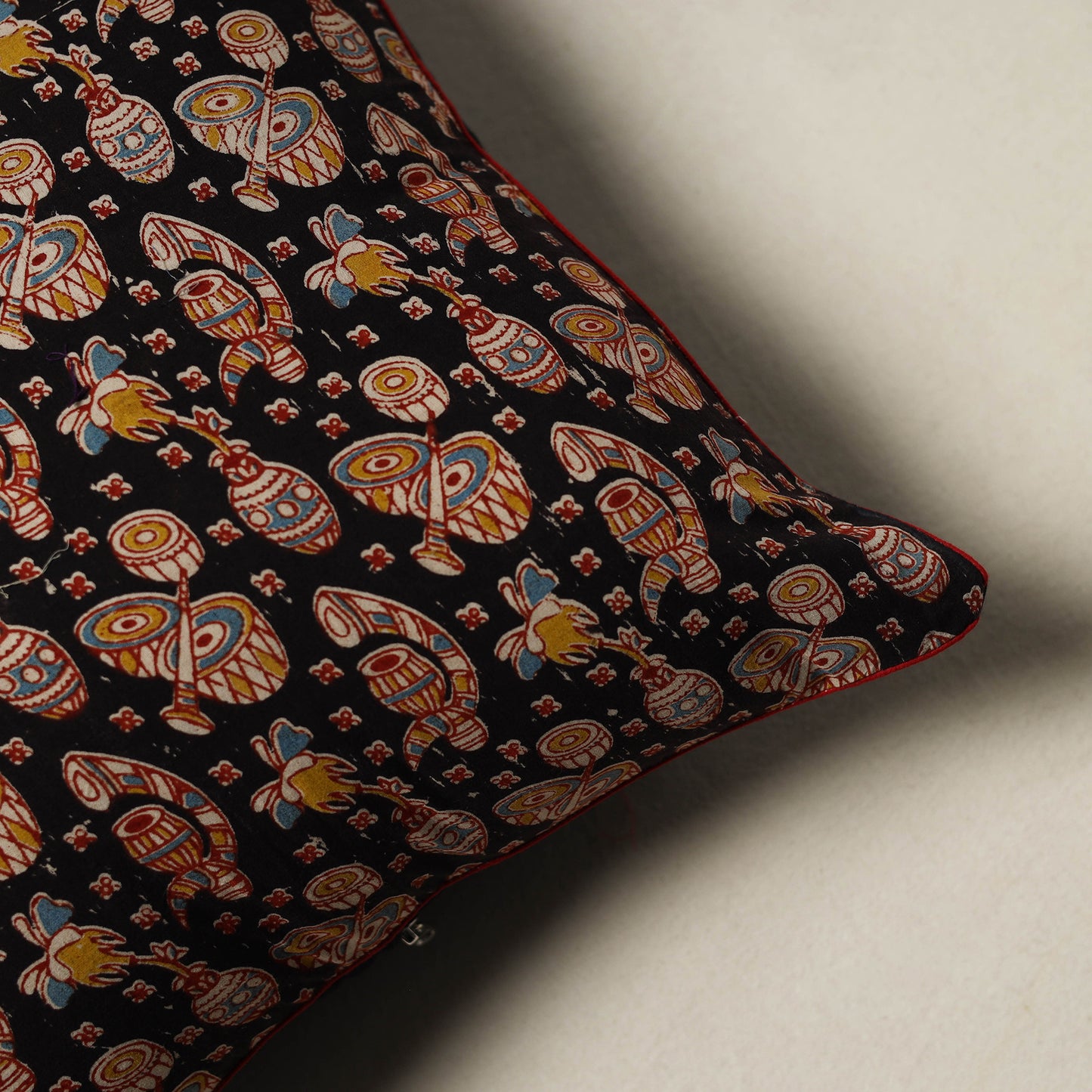 Kalamkari Hand Block Print Cushion Cover (16 x 16 in) 48
