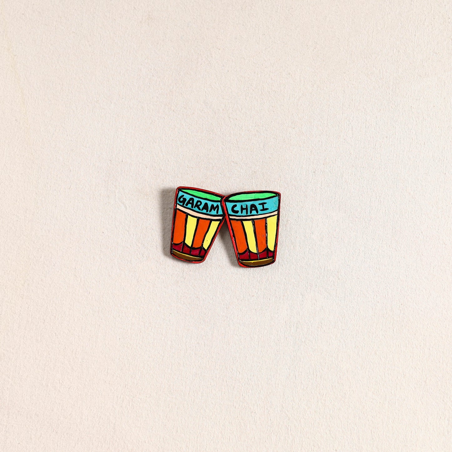 Garam Chai Handpainted Fridge Magnet 65