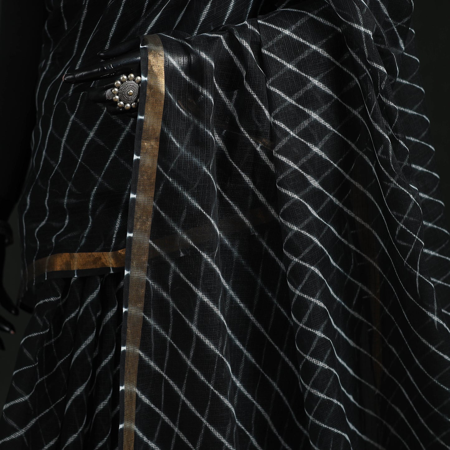 Tie-Dye Kota Doria Cotton Leheriya Saree 03