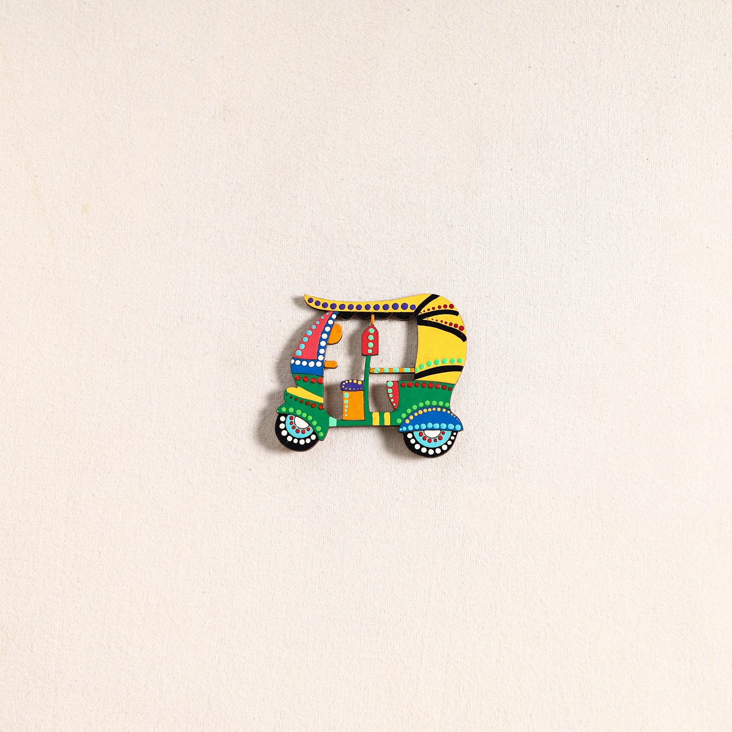 Auto Rickshaw Handpainted Fridge Magnet 67