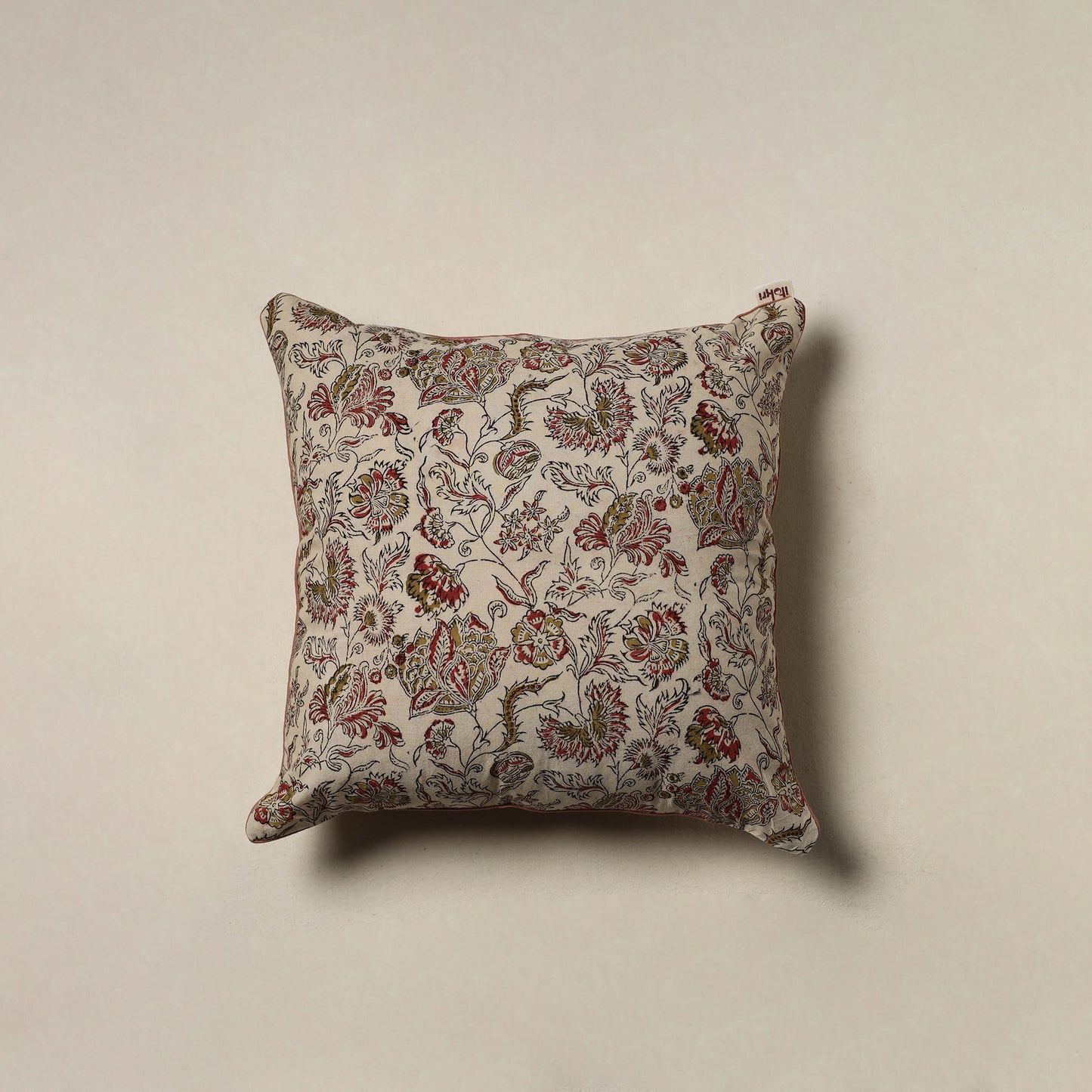 Kalamkari Hand Block Print Cushion Cover (16 x 16 in) 50