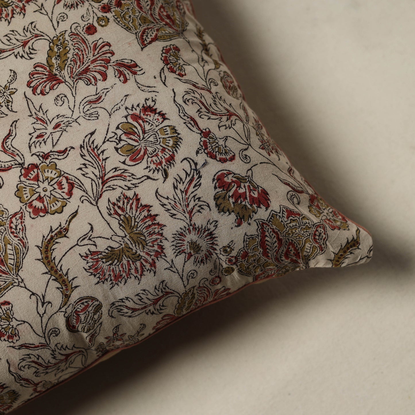 Kalamkari Hand Block Print Cushion Cover (16 x 16 in) 50