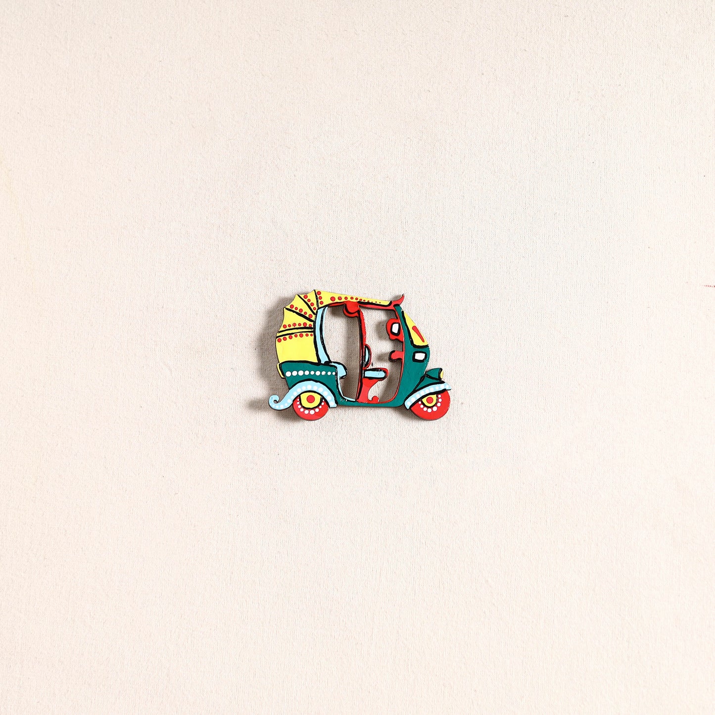 Auto Rickshaw Handpainted Fridge Magnet 69