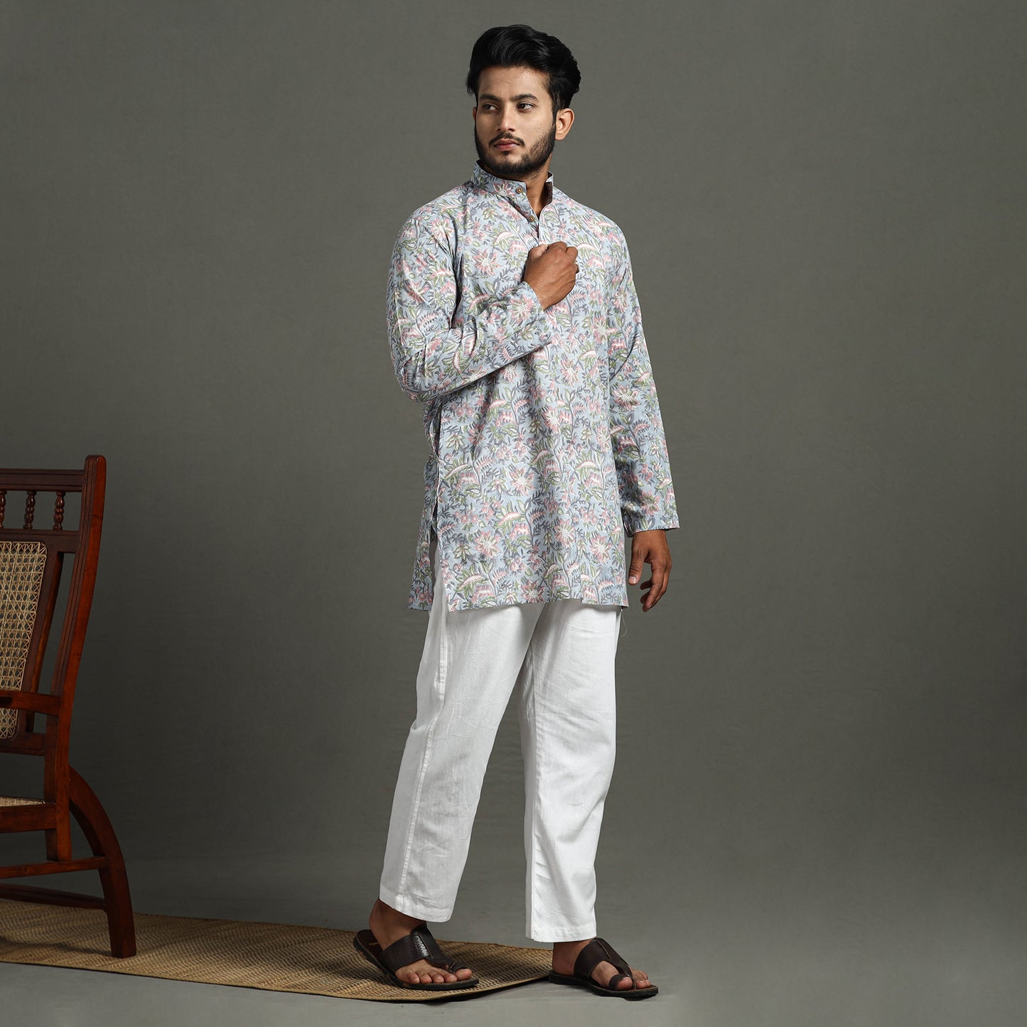 Sanganeri Men Kurta