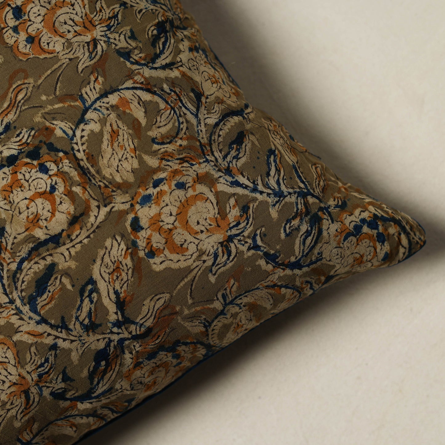 Kalamkari Hand Block Print Cushion Cover (16 x 16 in) 53
