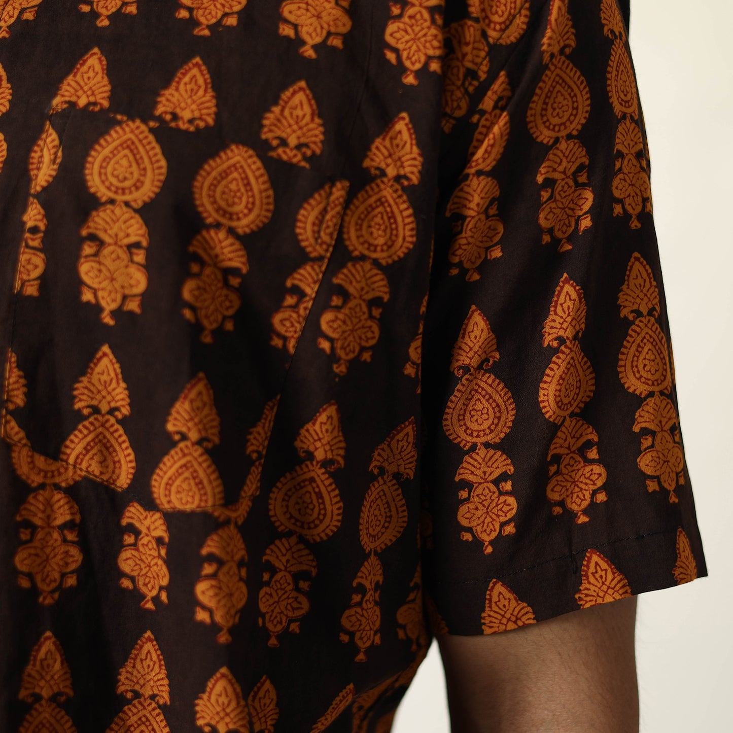Buy Bagh Hand Block Printed Cotton Men Half Sleeve Shirt 10 Online at iTokri.com