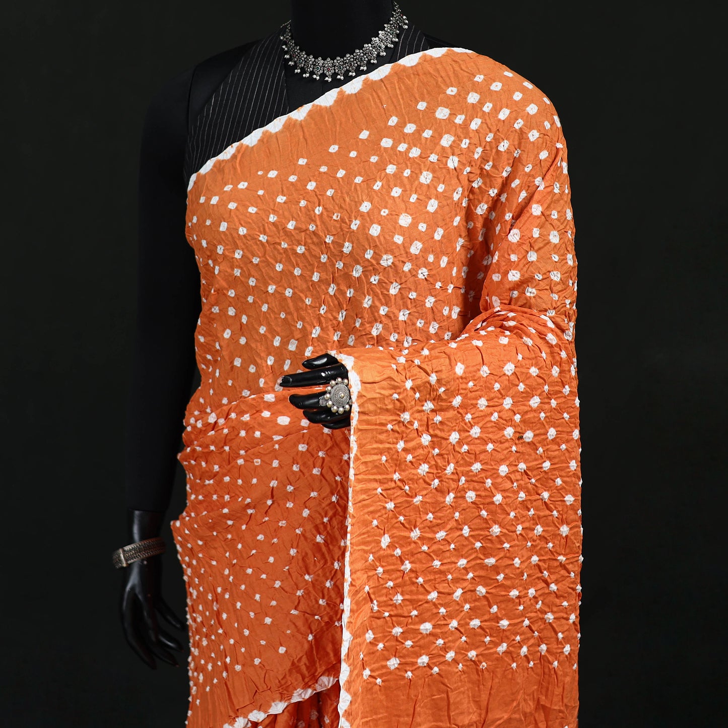 Kutch Bandhani Tie-Dye Cotton Saree 28
